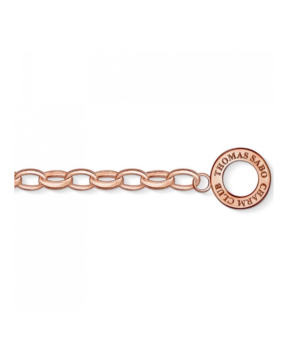 Rose-Gold Plated Charm Club Bracelet in Small