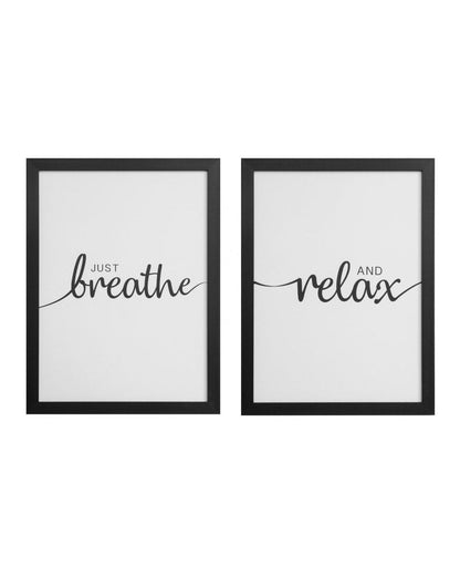 Breath & Relax Framed Canvas Print - 2 Pack