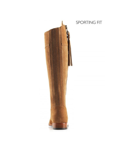 Women's Regina Suede Flat Knee-high Boots (Sporting Fit)