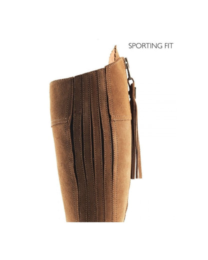 Women's Regina Suede Flat Knee-high Boots (Sporting Fit)