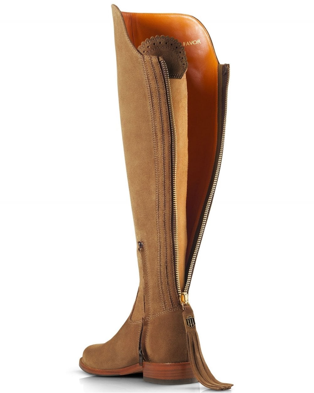 Womens Flat Amira Tan Suede Boots
