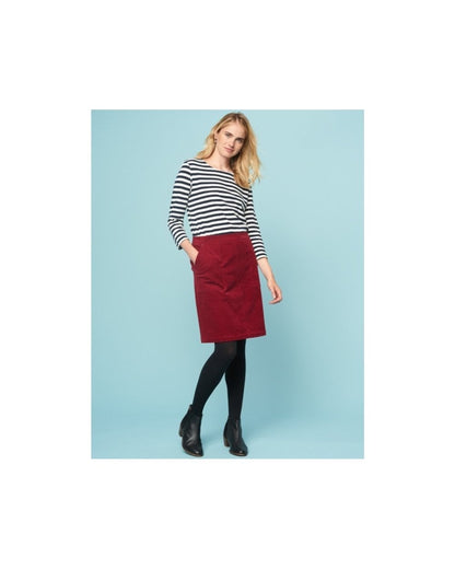 Clocktower Cord A Line Skirt