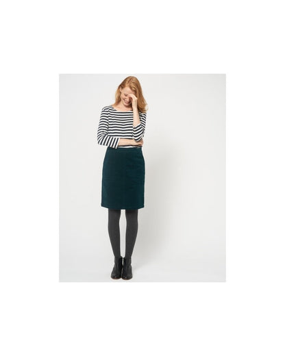 Clocktower Cord A Line Skirt
