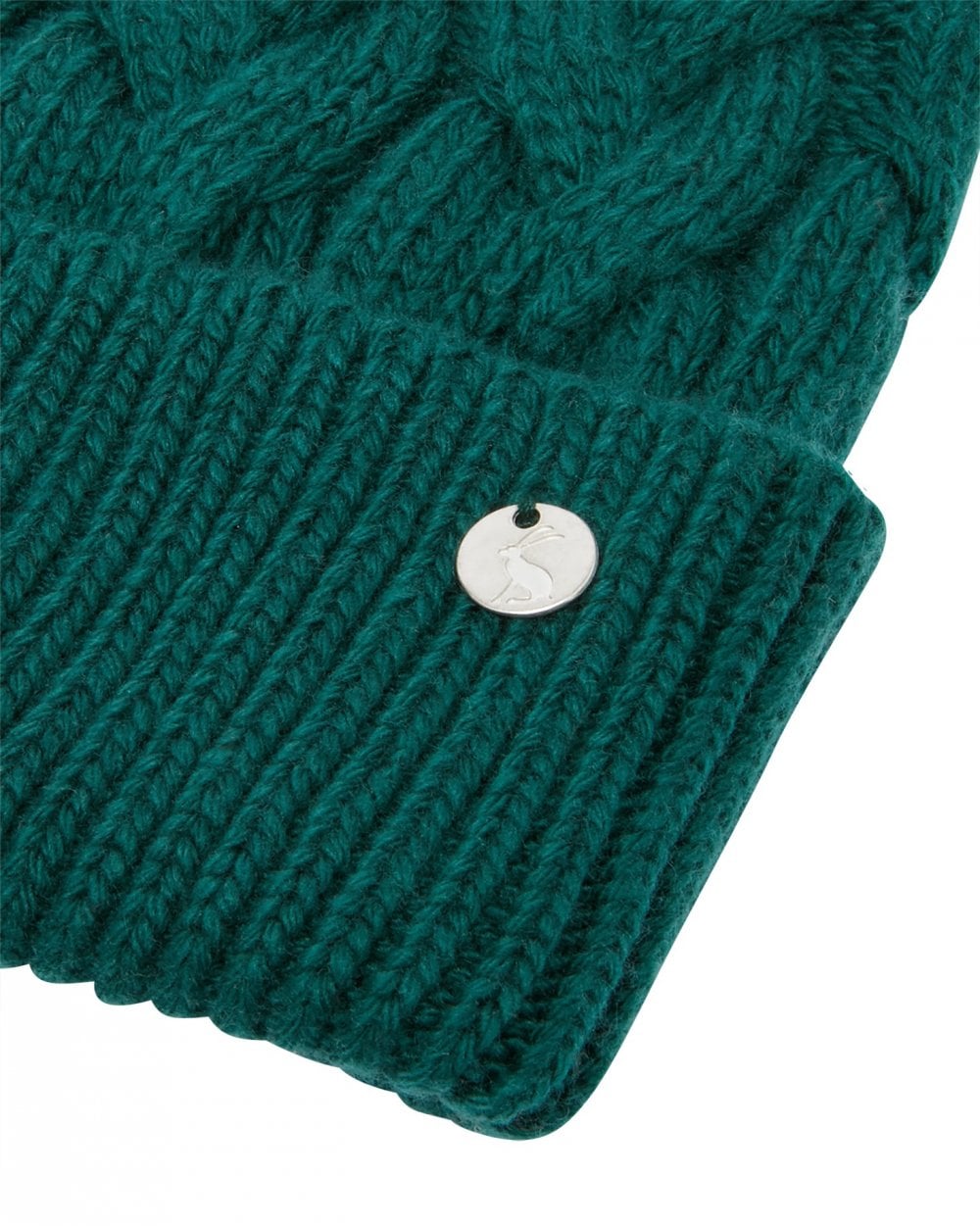 Elena Cable Knit Hat With Pom