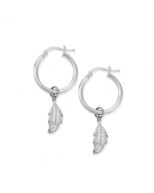 Didi Feather Hoop Earrings