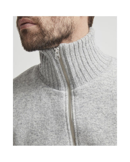 Men's Full Zip Knitted Sweater