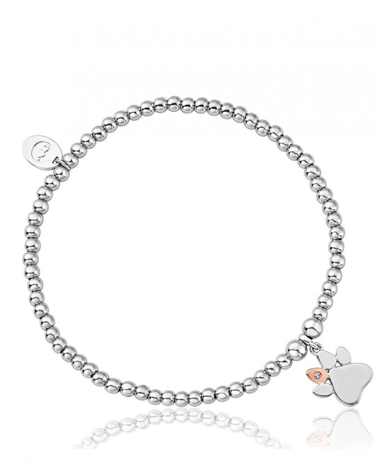 Paw Prints Sterling Silver Affinity Bracelet with Topaz