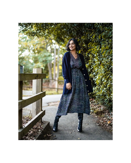 Marbled Indigo Abbi Dress M/L