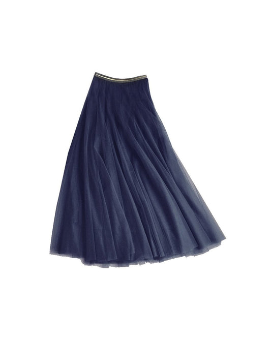 Tulle Layer Skirt In Navy Large