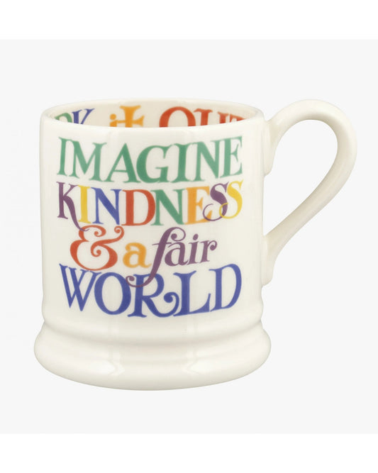 Rainbow Toast Kindness & A Fair World 1/2 Pint Mug