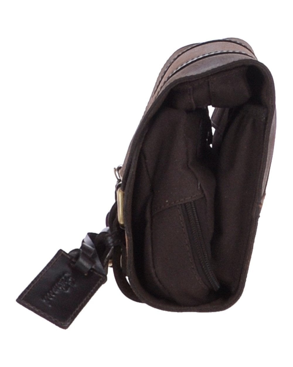 Liam Leather Wash Bag - Brown
