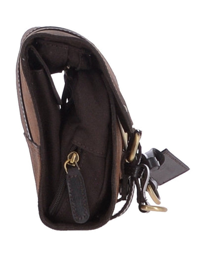 Liam Leather Wash Bag - Brown