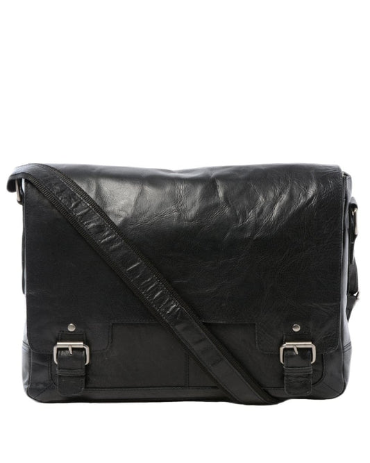 Kingston Messenger Bag - Crumble Black