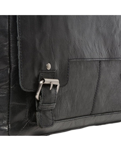 Kingston Messenger Bag - Crumble Black