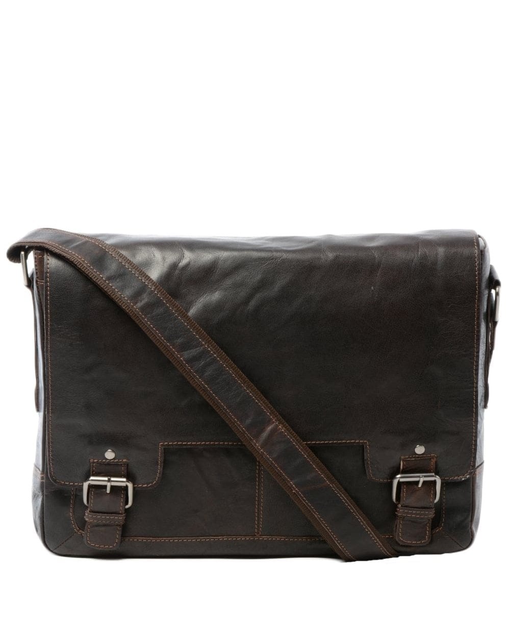Kingston Laptop Messenger Bag Medium - Crumble Brown