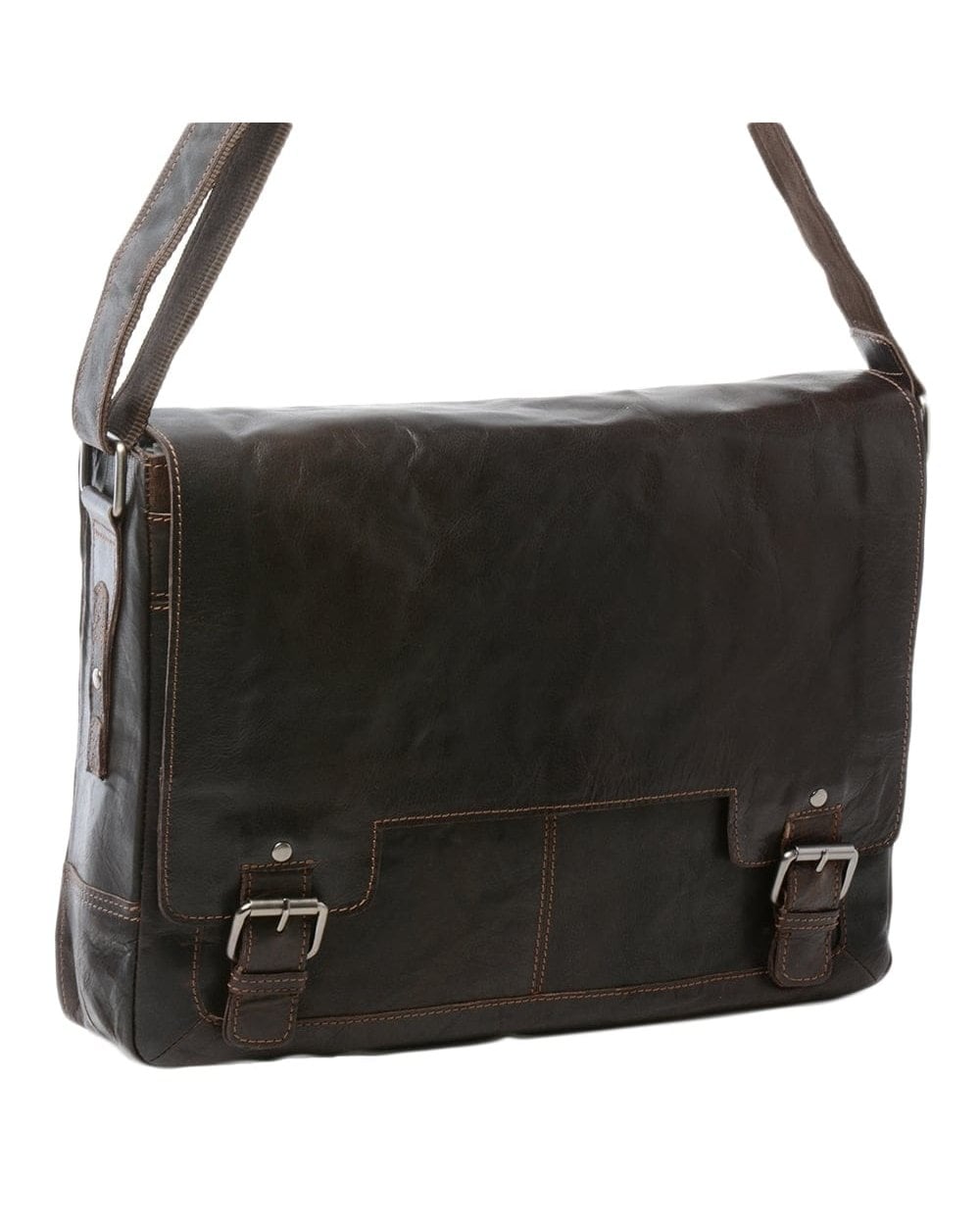 Kingston Laptop Messenger Bag Medium - Crumble Brown