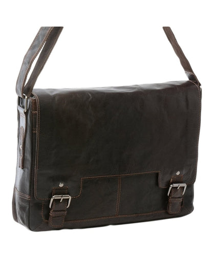 Kingston Laptop Messenger Bag Medium - Crumble Brown