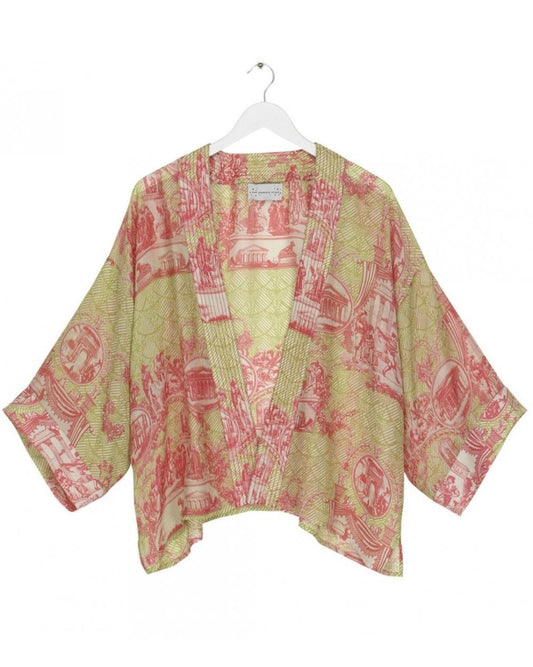 Ancient Columns Olive Kimono