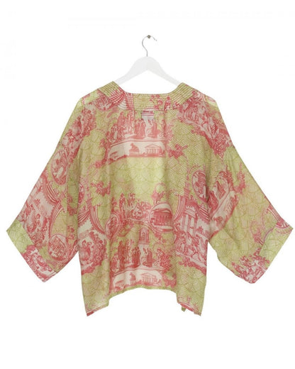 Ancient Columns Olive Kimono