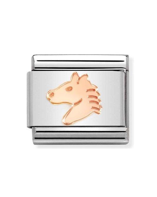 Composable Classic Link - Rose Gold Horse Head