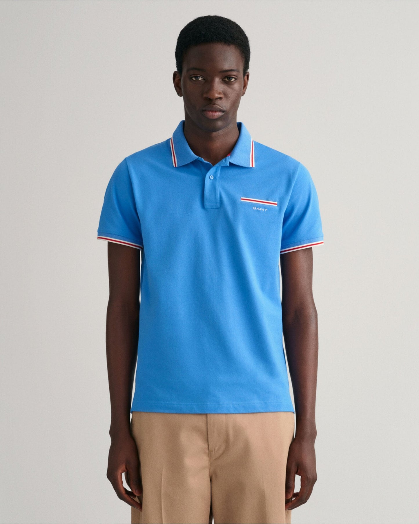 3-Colour Tipped Piqué Polo Shirt