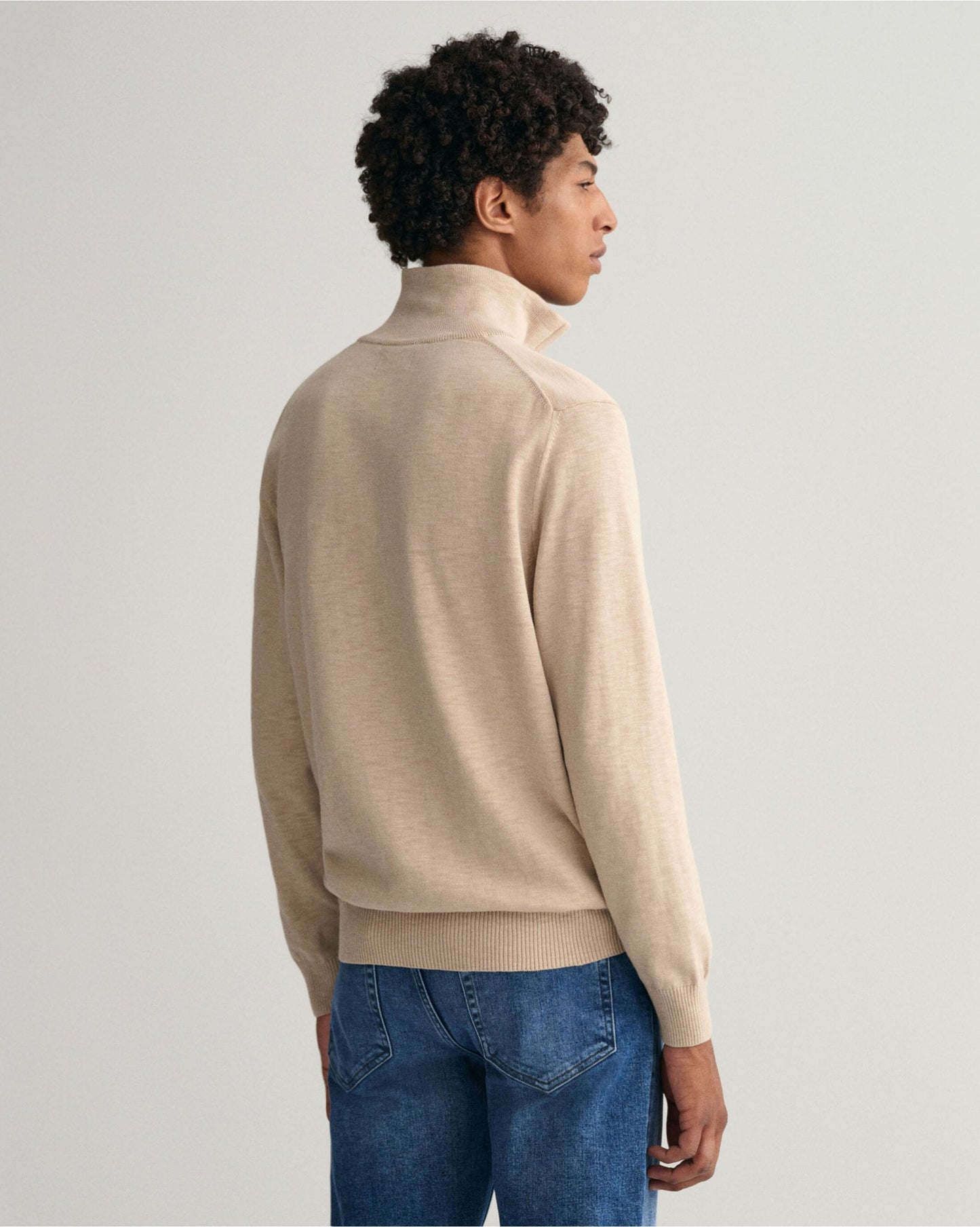 Cotton Flamme Half-Zip Sweater