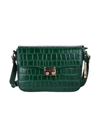Leather Crossbody Bag - Green