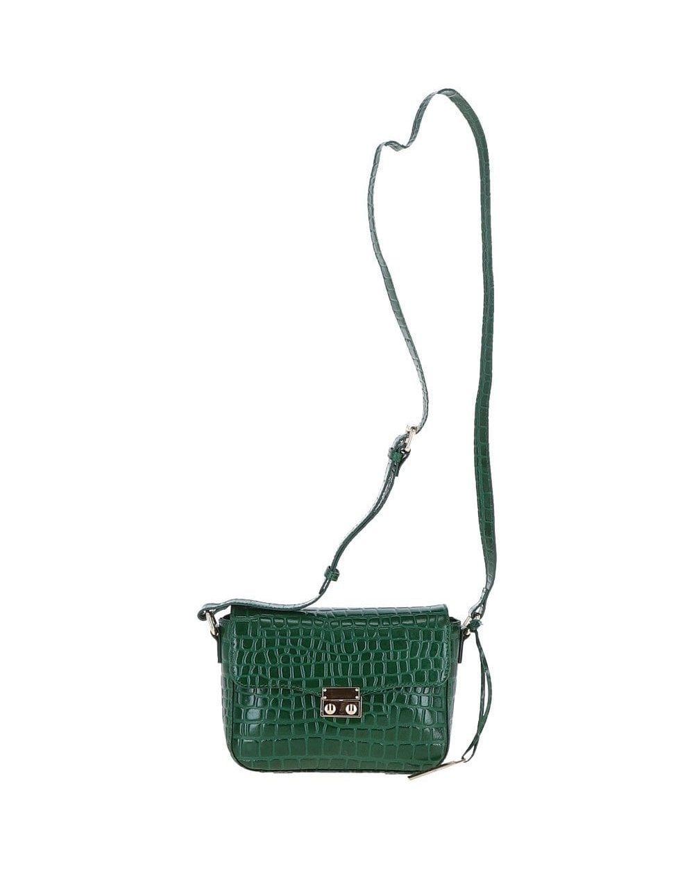 Leather Crossbody Bag - Green