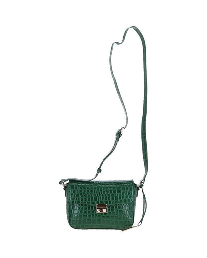 Leather Crossbody Bag - Green