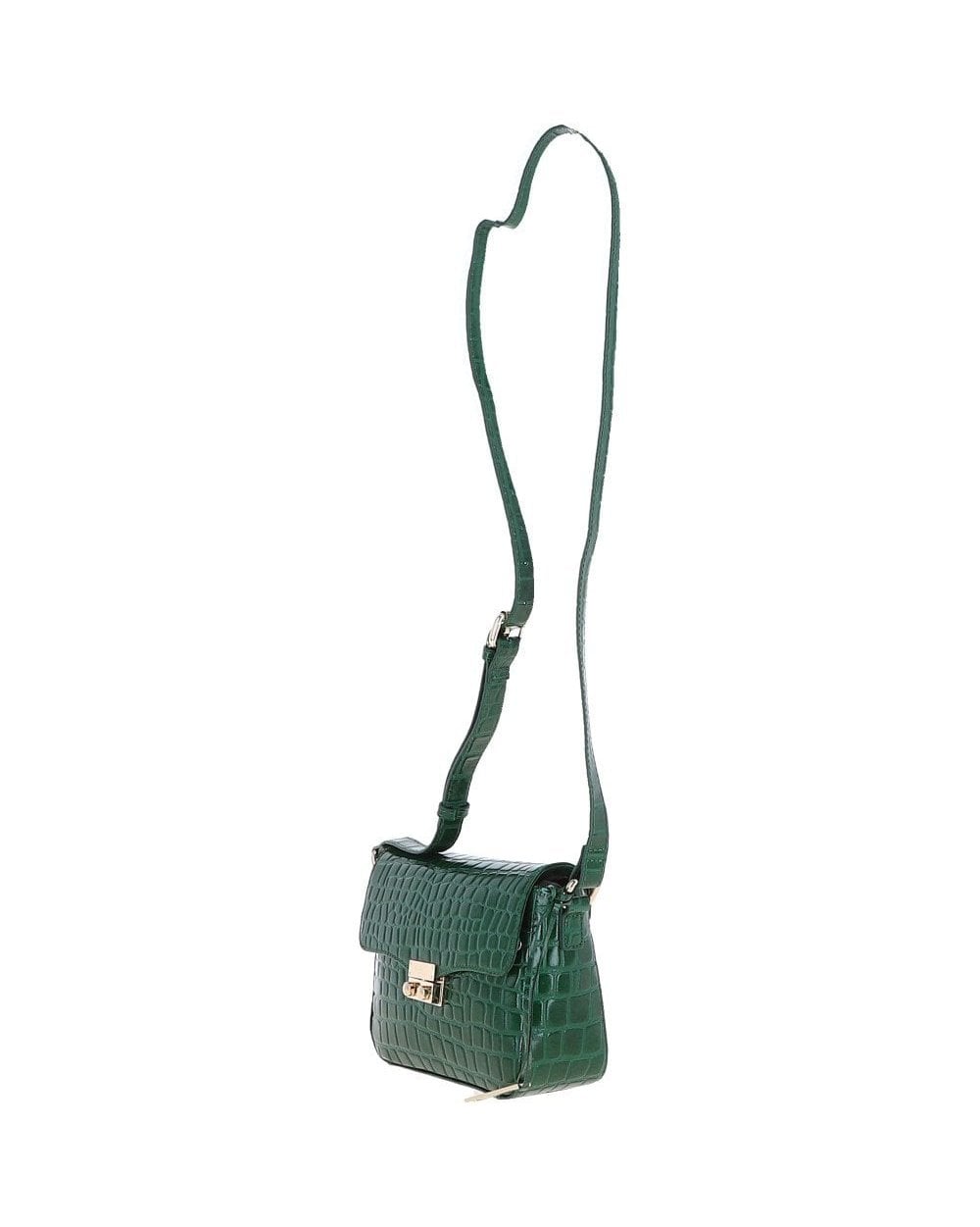 Leather Crossbody Bag - Green