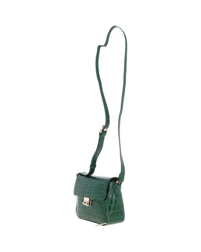 Leather Crossbody Bag - Green