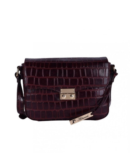 Leather Crossbody Bag - Bordeaux