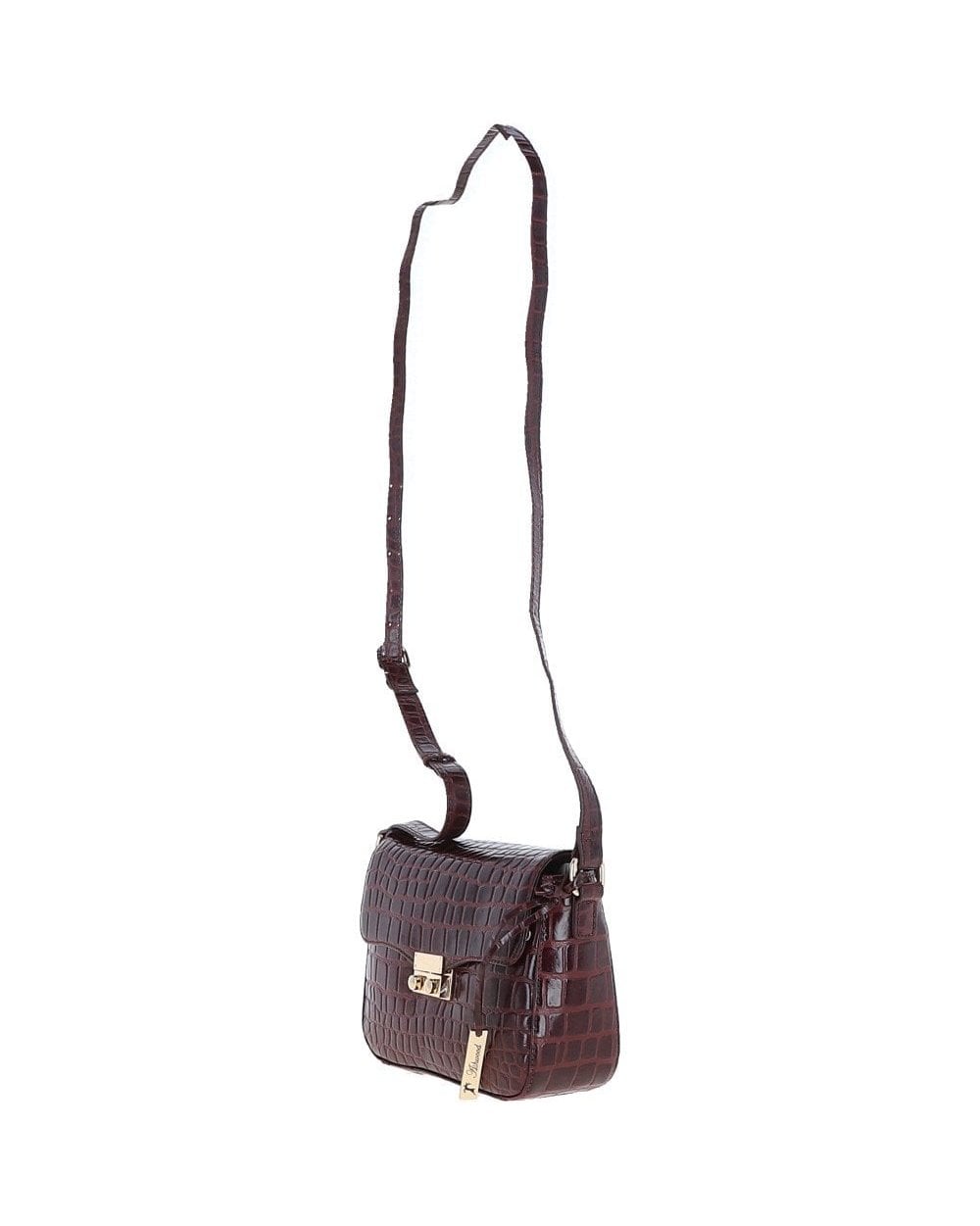 Leather Crossbody Bag - Bordeaux