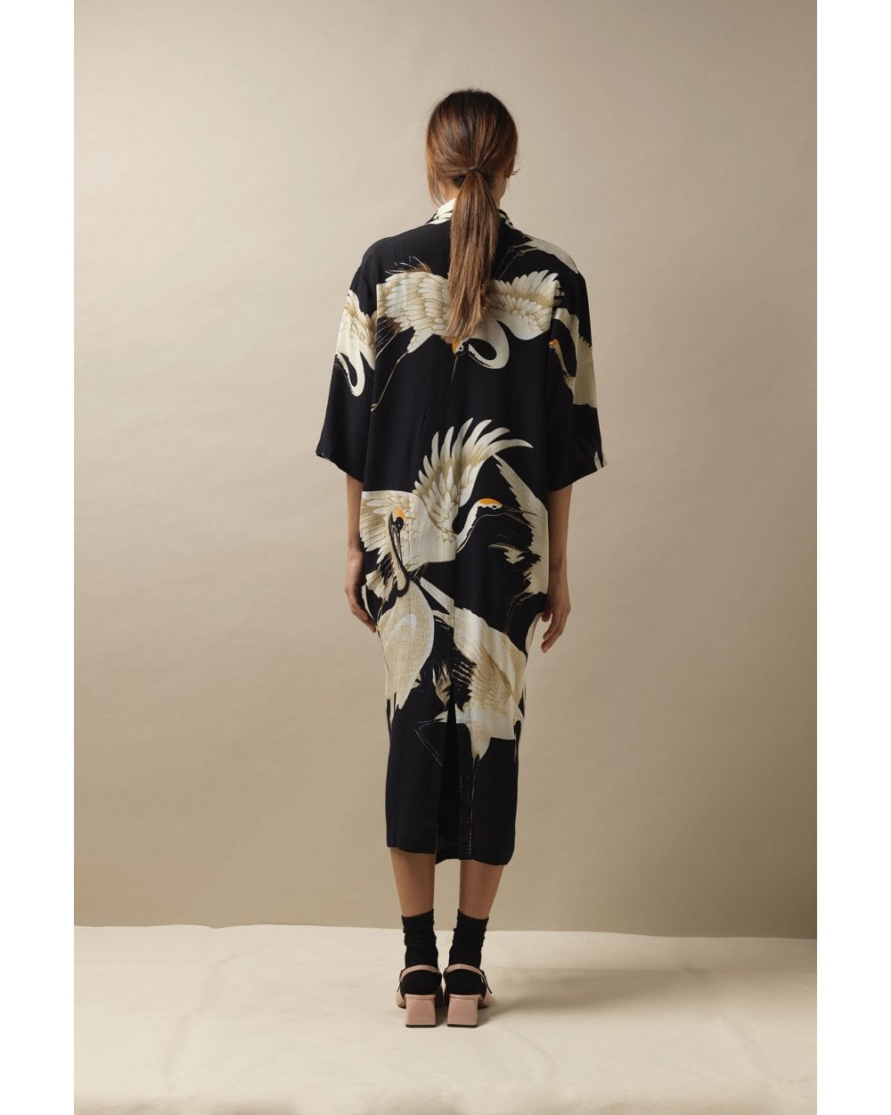 Stork Black Rachel Dress -M/L