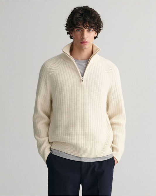Textured Half-Zip Sweater