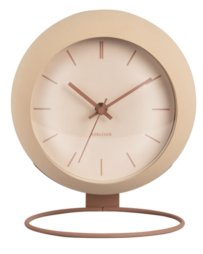 Table Clock Nirvana Globe Sand Brown