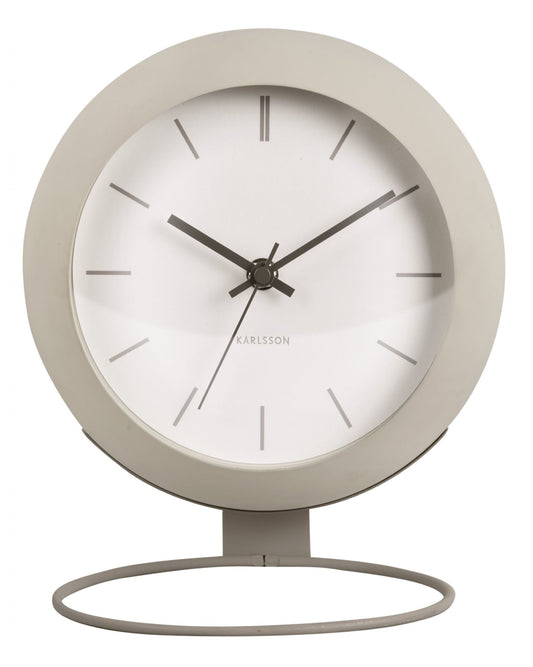 Table Clock Nirvana Globe Warm Grey