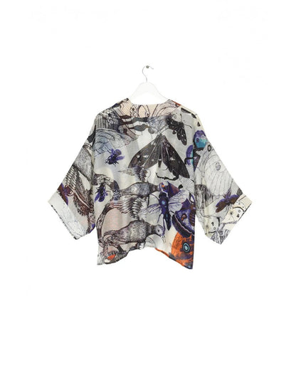 Butterflies Cobalt Kimono