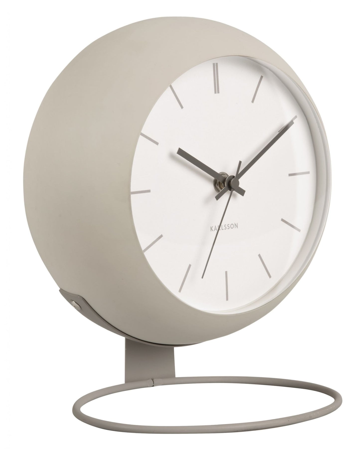 Table Clock Nirvana Globe Warm Grey