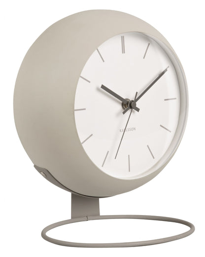 Table Clock Nirvana Globe Warm Grey