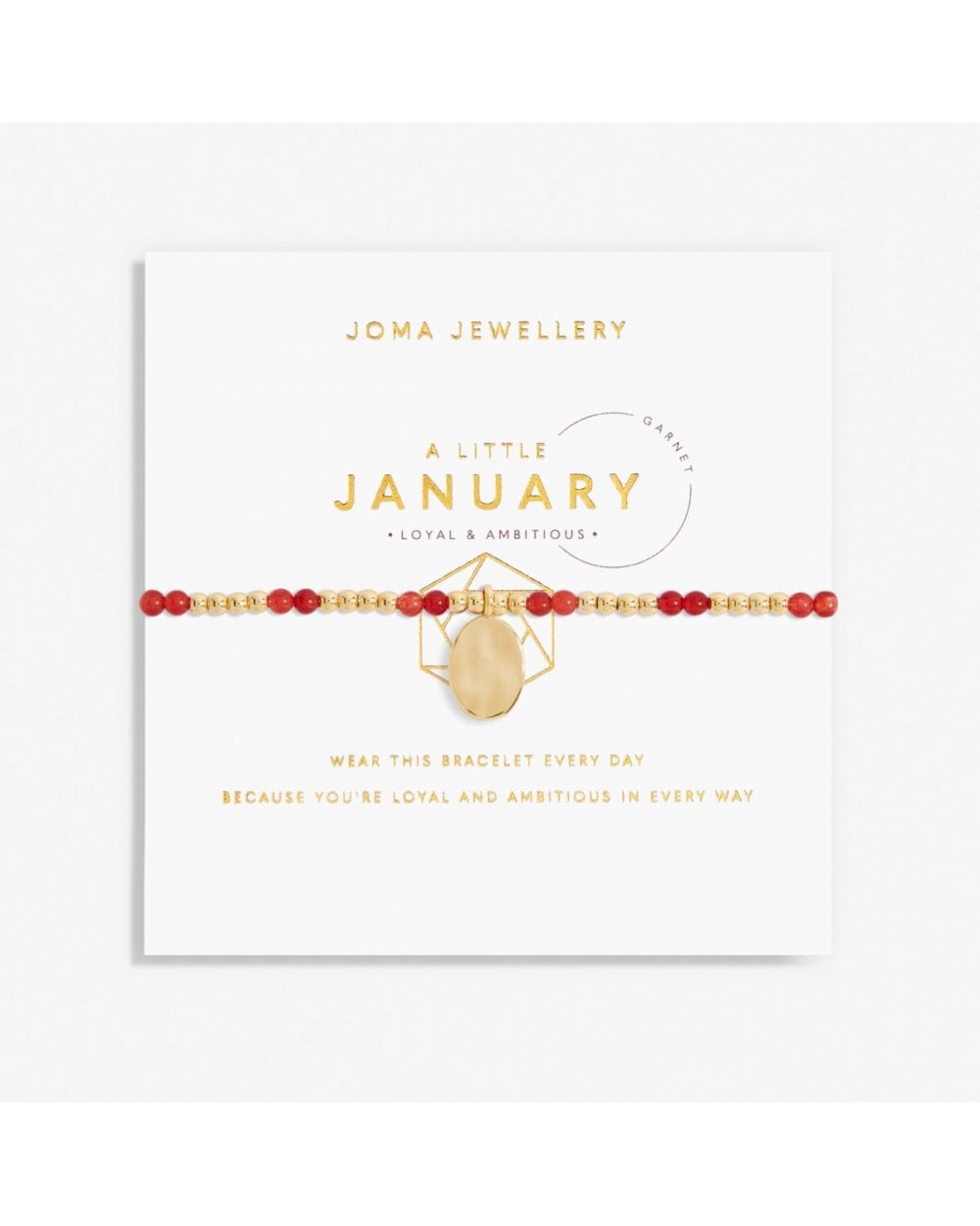 January A Little Birthstone Gold Bracelet