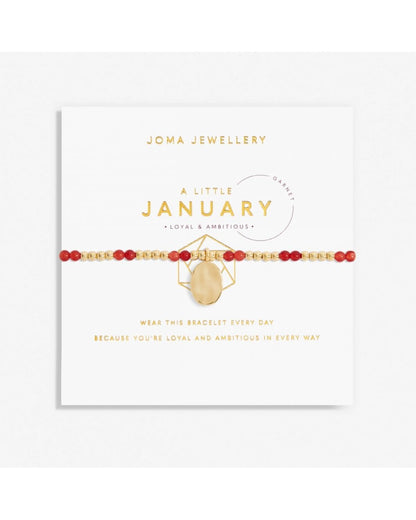 January A Little Birthstone Gold Bracelet