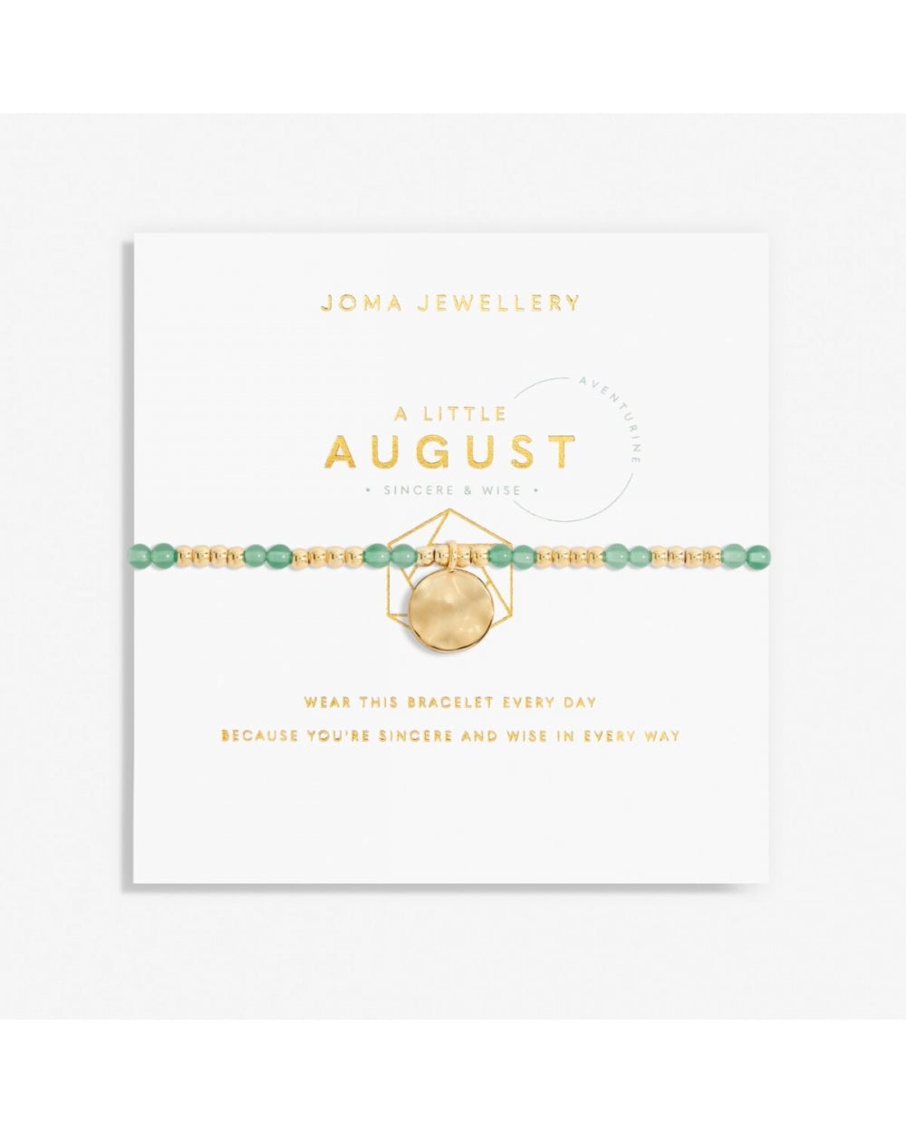 August A Little Birthstone Gold Bracelet