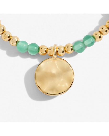 August A Little Birthstone Gold Bracelet