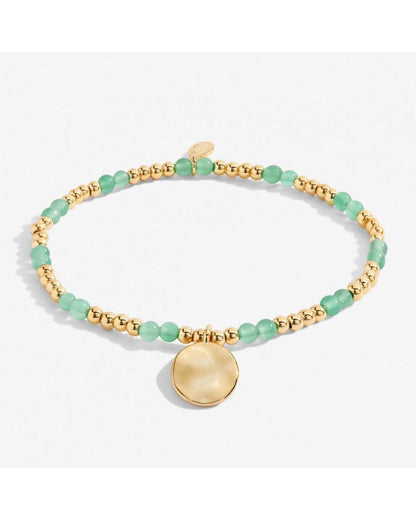 August A Little Birthstone Gold Bracelet
