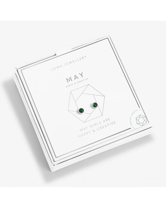 May Birthstone Boxed Earrings
