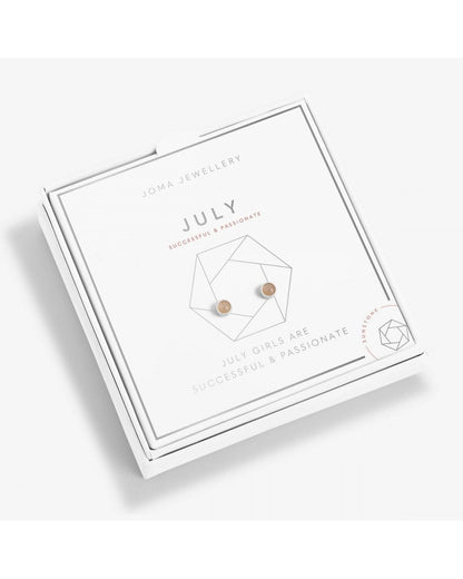 July Birthstone Boxed Earrings