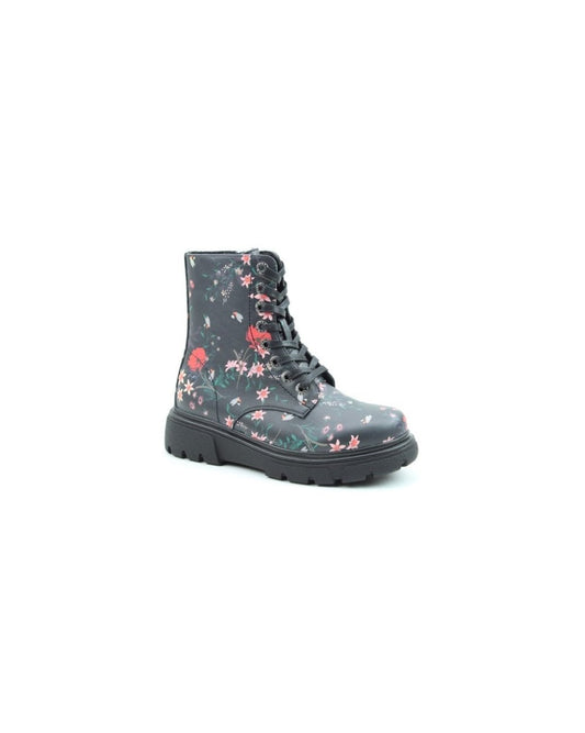 Justina2 Bee Flower Print Ankle Boot