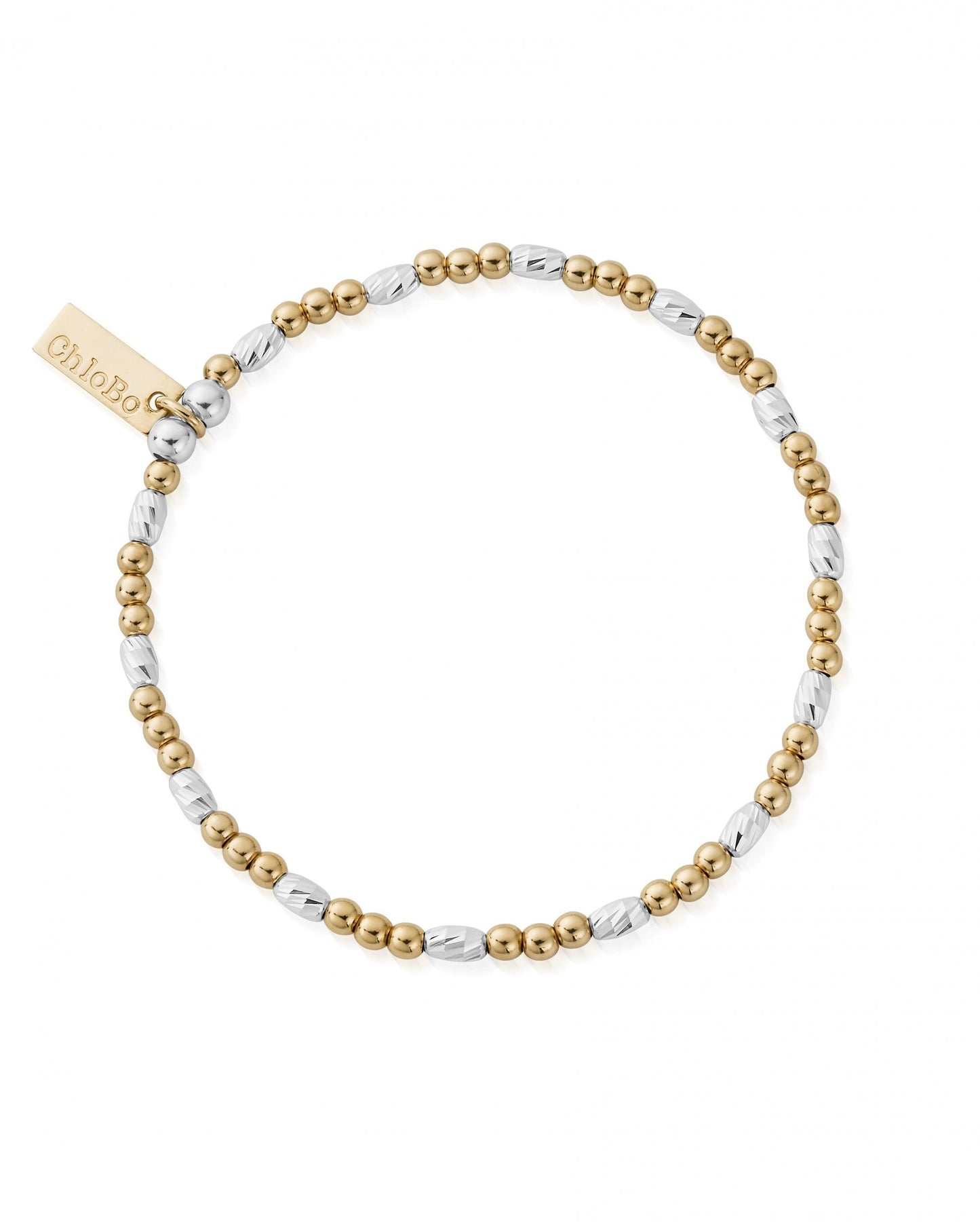 Mixed Metal Dainty Sparkle Bracelet