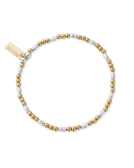 Mixed Metal Dainty Sparkle Bracelet